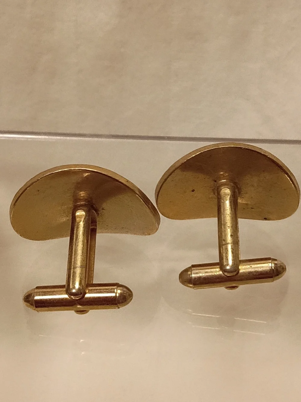 Pink and Black Enamel Cuff Links